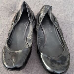 Vera Wang Glossy Black Flats